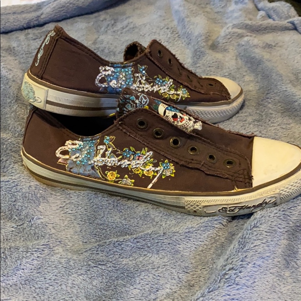 Ed hardy slip on shoes